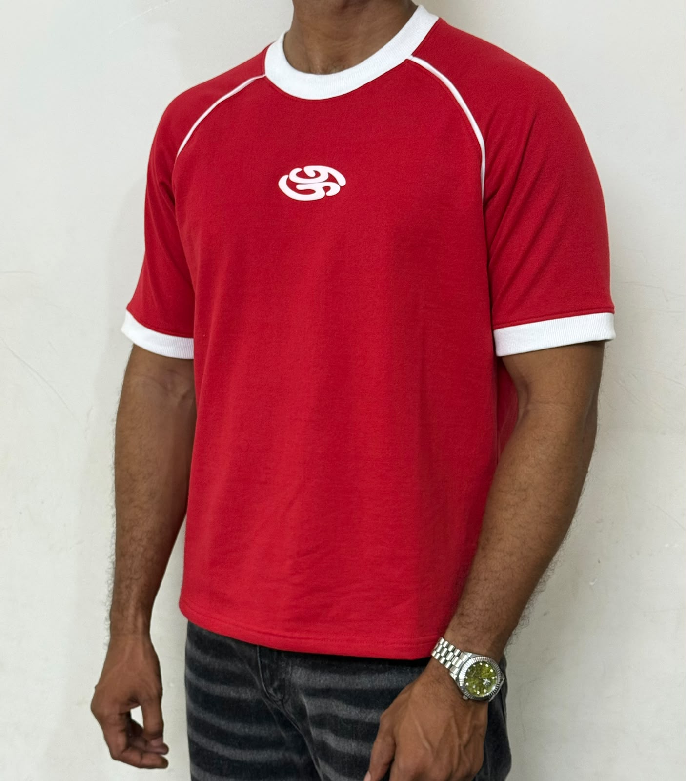 RAGLAN RINGER TEES - RED