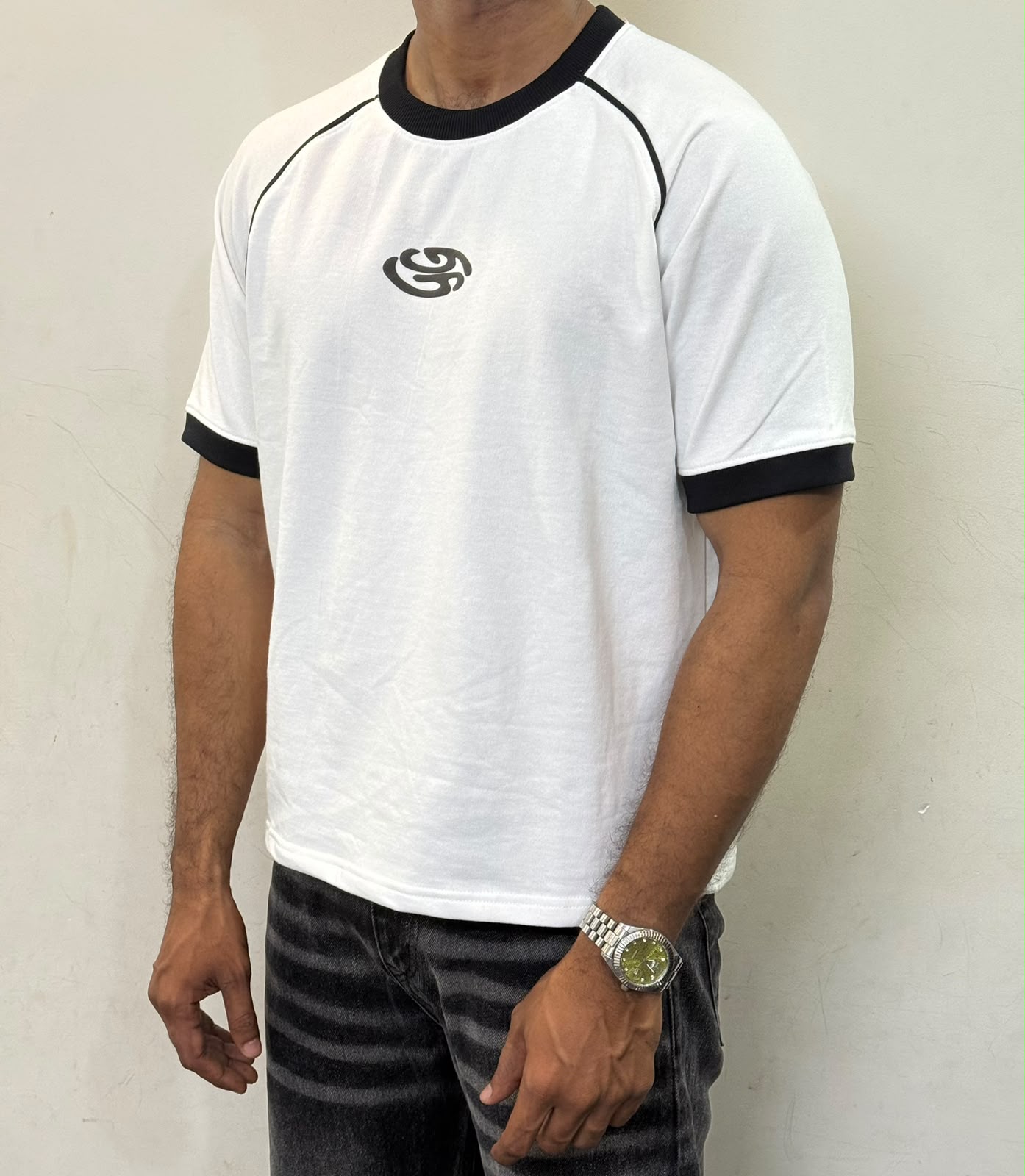 RAGLAN RINGER TEES - WHITE
