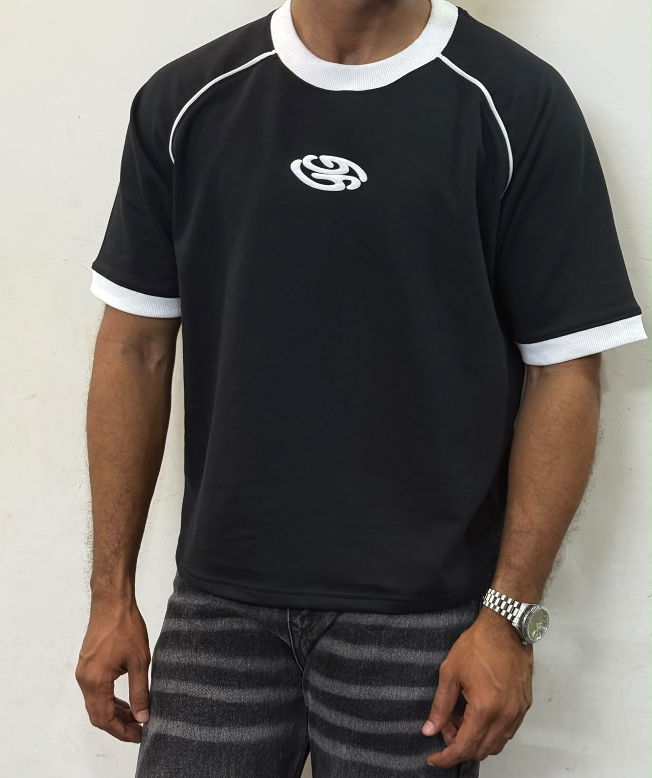 RAGLAN RINGER TEES - BLACK